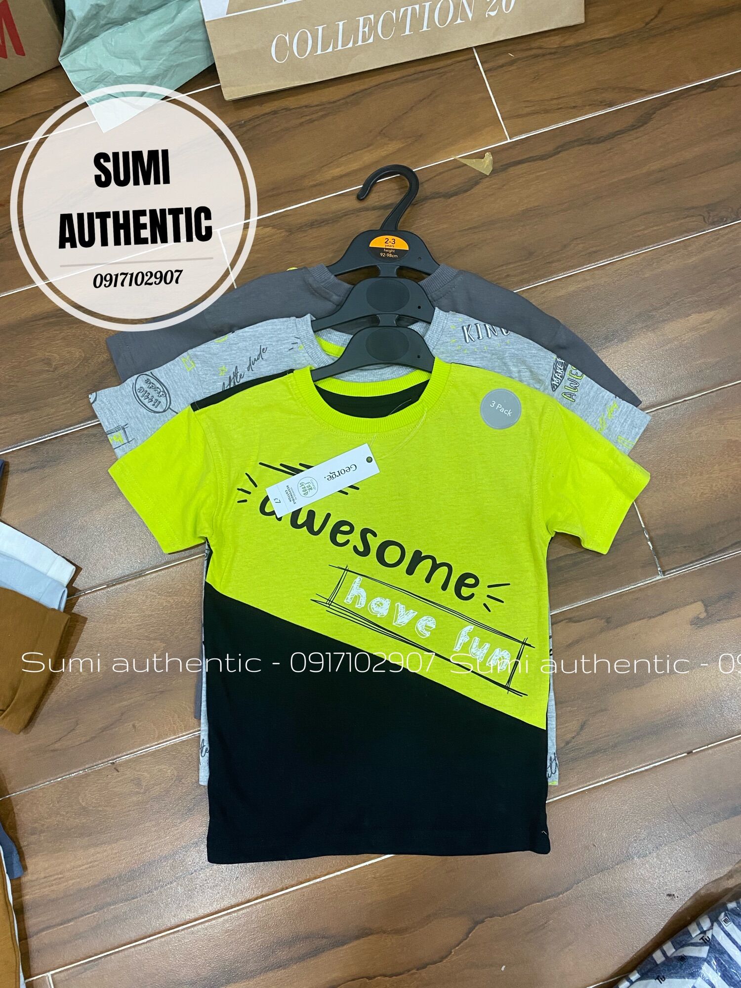 Set 3 áo bé trai ( Tu clothing size 3/4y)