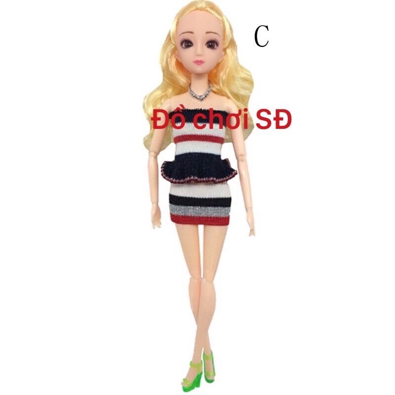 Đầm len búp bê 30 cm ( không có búp bê )