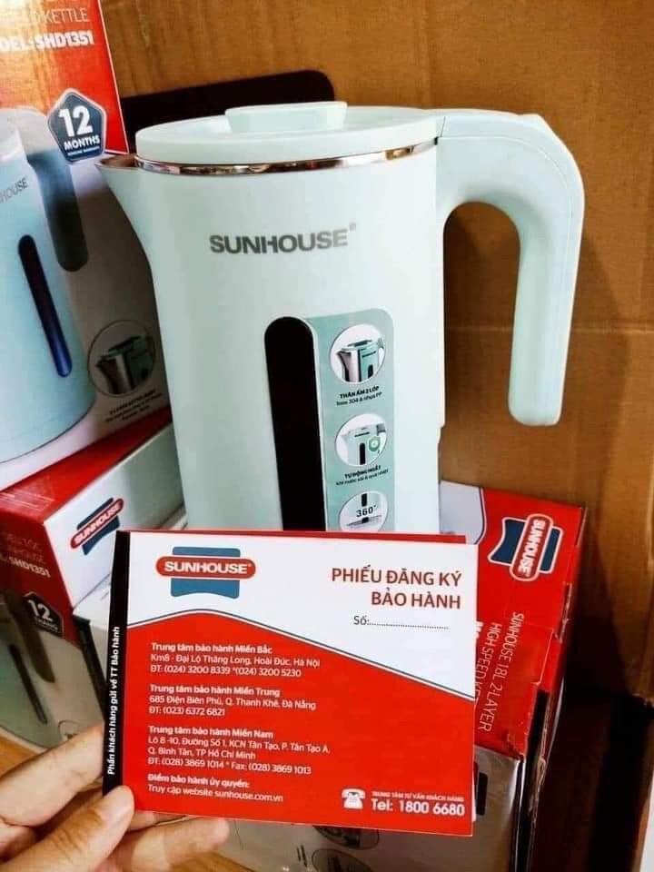 Ấm siêu tốc Sunhouse 1,8L