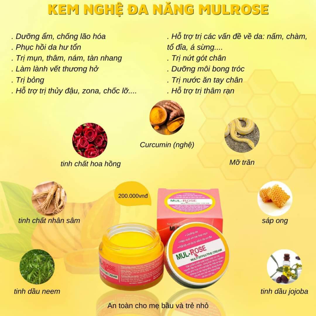 kem nghệ mulrose +serum blackrose