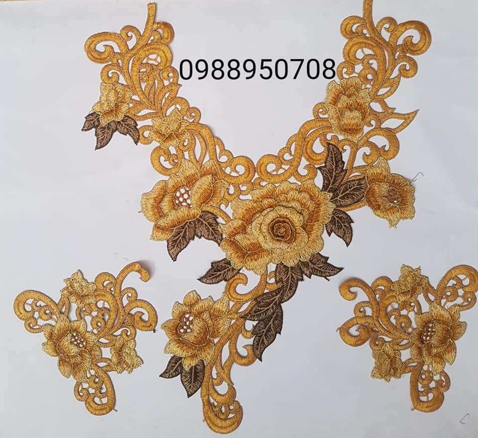 Bộ cổ tay 3d may áo