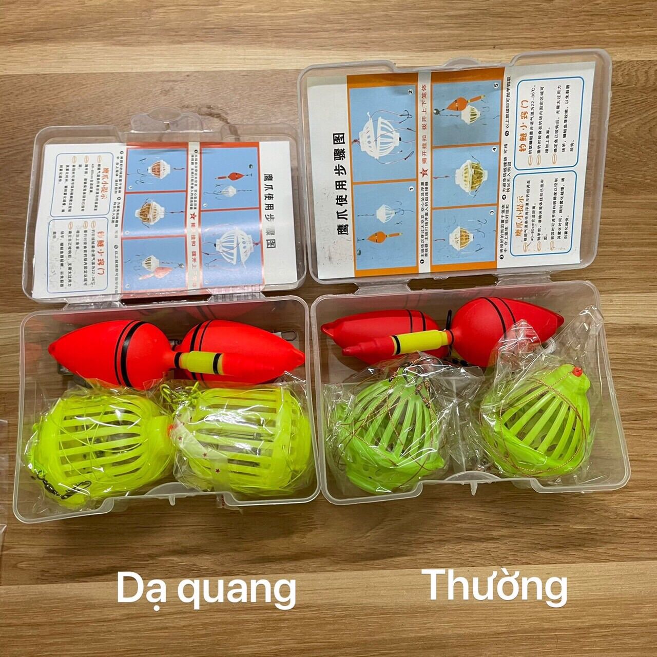 Hộp 2 bộ lăng xê câu mè/bom mè dạ quang và thường/Gaukunshop