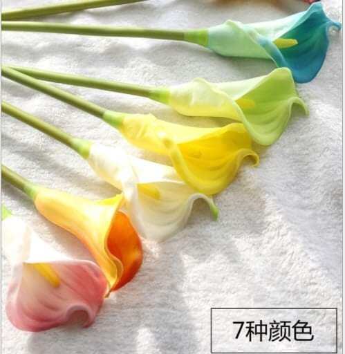 Combo 10 cành hoa rum giả cao cấp cao 67 cm