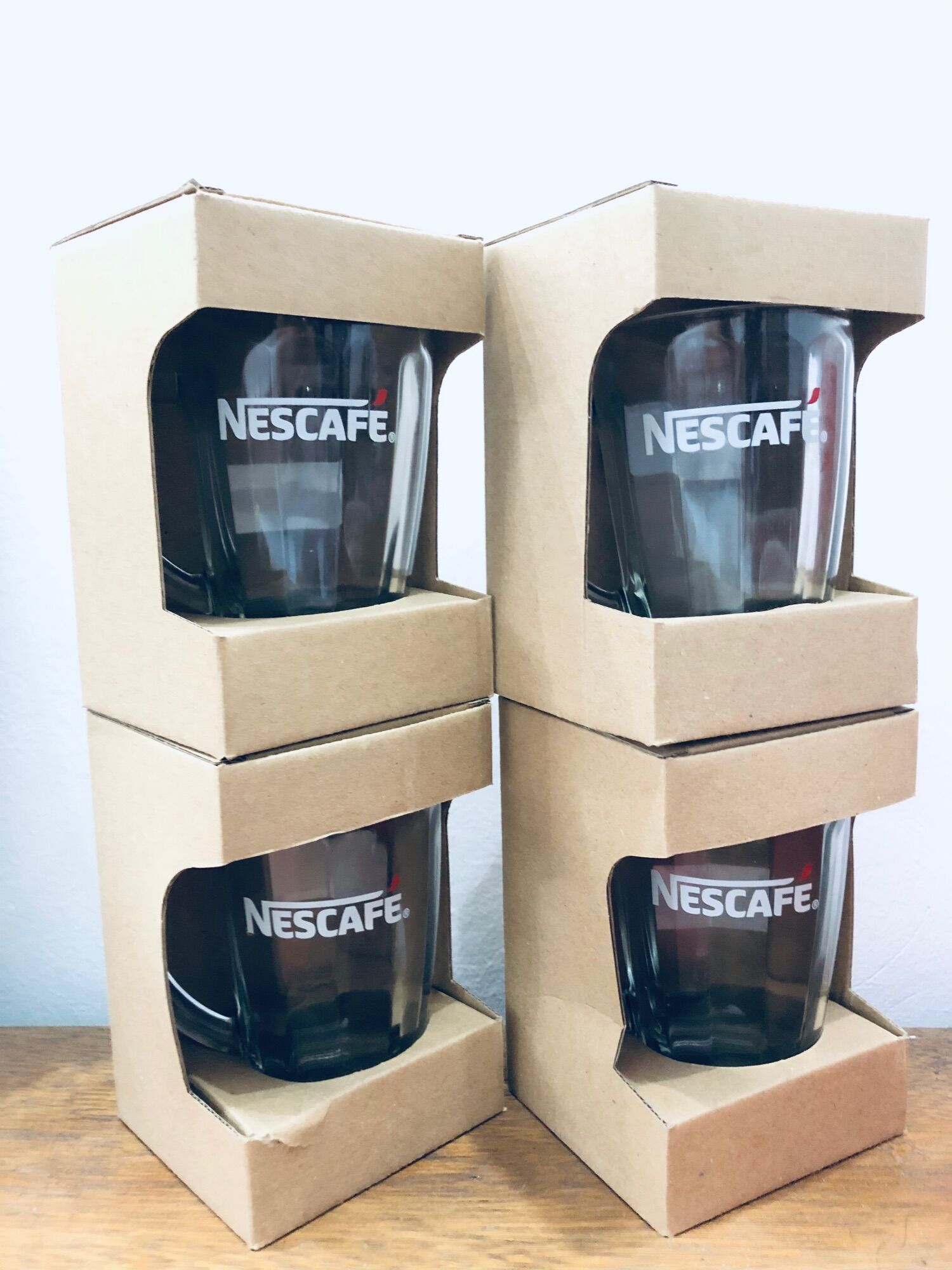 Ly cốc thuỷ tinh cao cấp nescafe có quai cầm