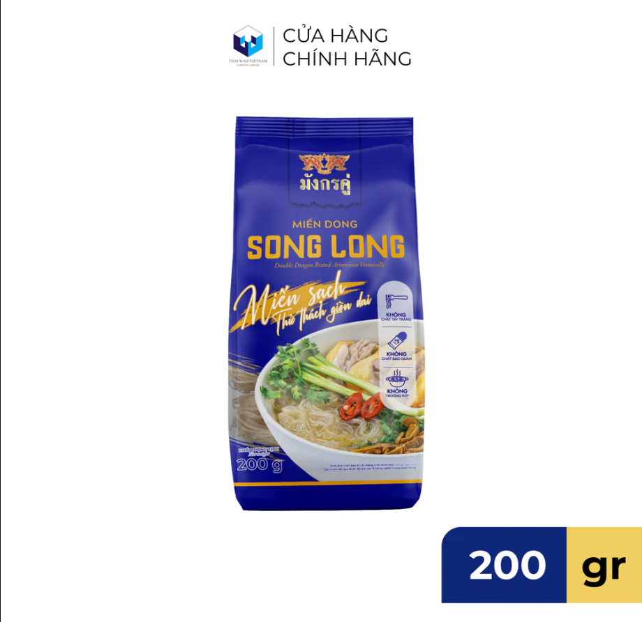 Miến dong Song Long Thai Wah gói 200gr dạng vắt chia sẵn tiện lợi