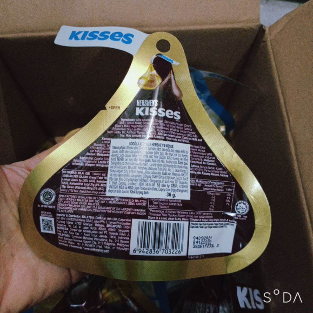 Combo 5 gói Socola Hershey s Kisses gói 36g