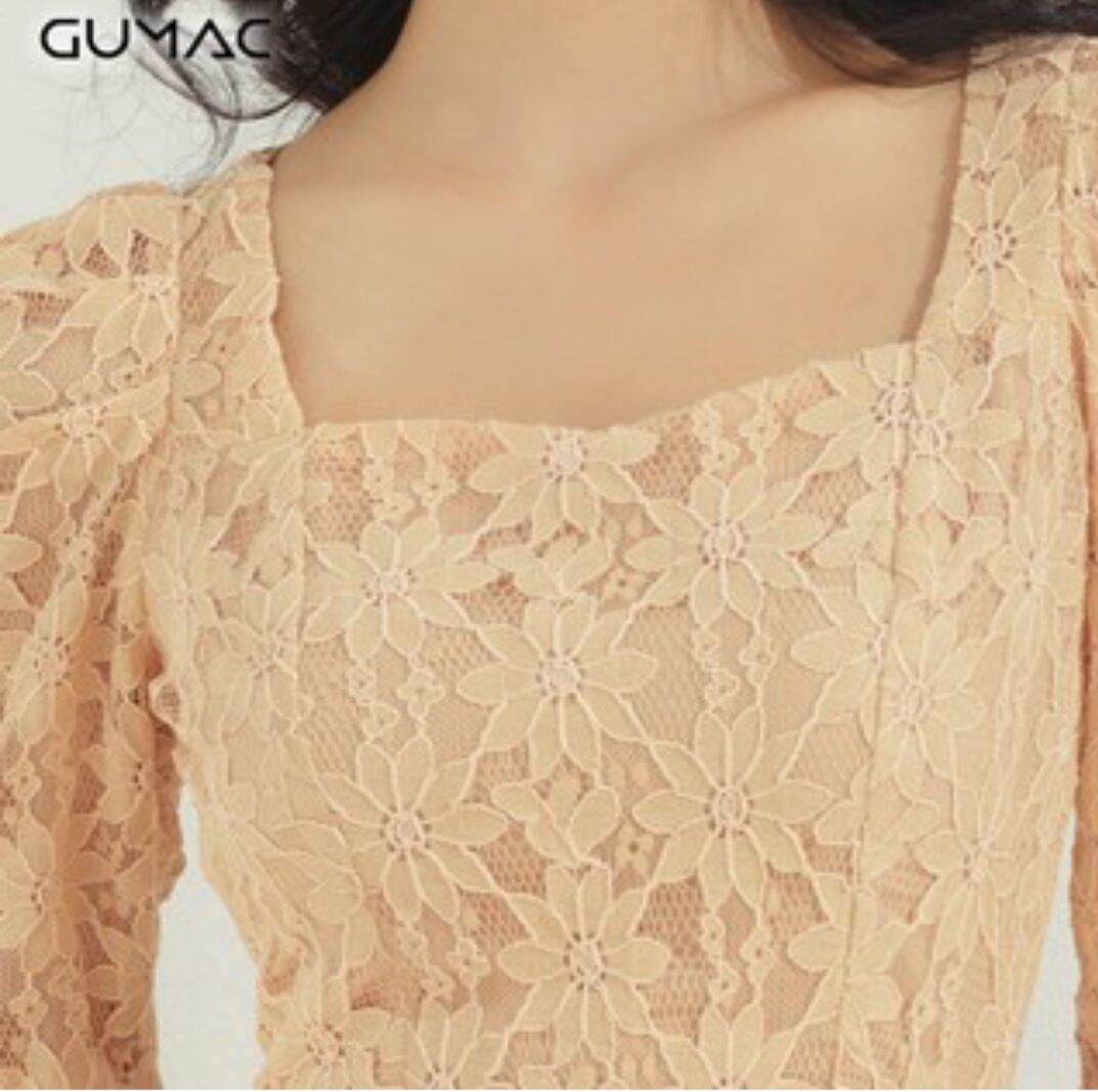 [HẾT HÀNG] - [Thanh lý] Đầm GUMAC Ren xòe Cổ vuông