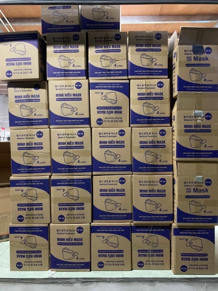 THÙNG 300 CHIẾC- Khẩu trang cá 4 lớp KF94