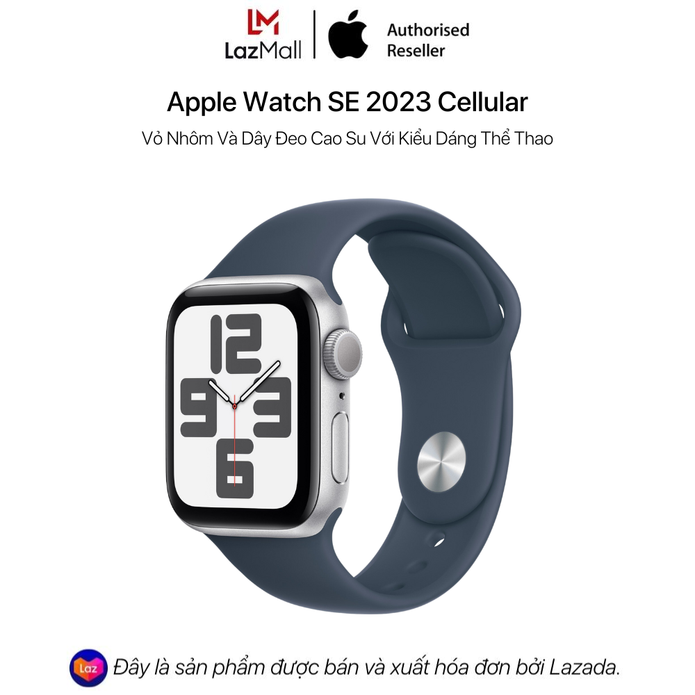 Apple Watch SE 2023 Cellular - Vỏ Nhôm Và Dây Đeo Cao Su Với Kiểu Dáng Thể