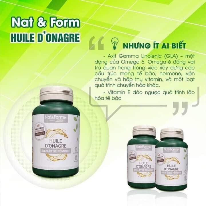 Tinh Dầu Hoa Anh Thảo Nat & Form Pháp 200 Viên