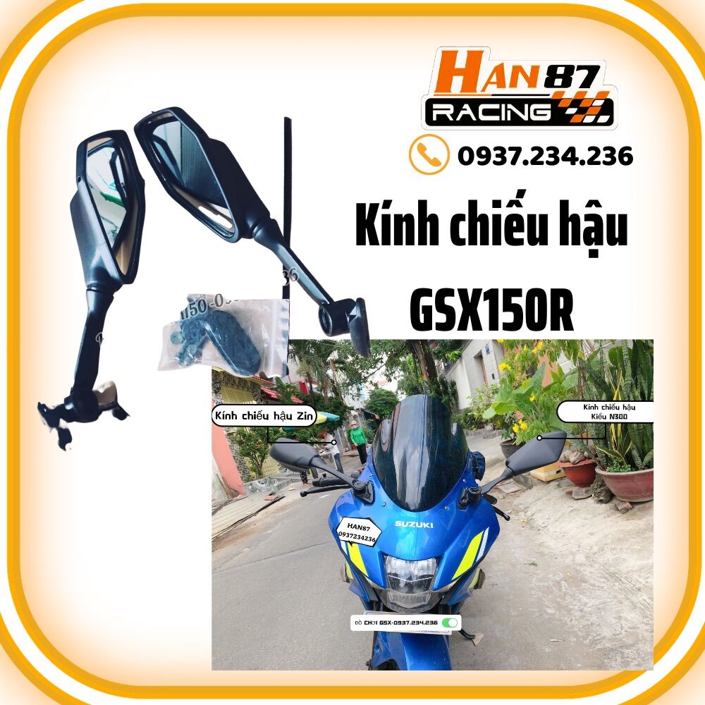 Kính chiếu hậu mẫu honda cbr150 - r15 - gsx150