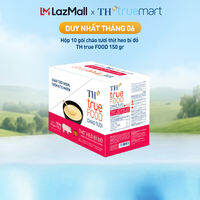 Hộp 10 gói cháo tươi thịt heo bí đỏ TH true FOOD 150 g (150 g x10 gói)