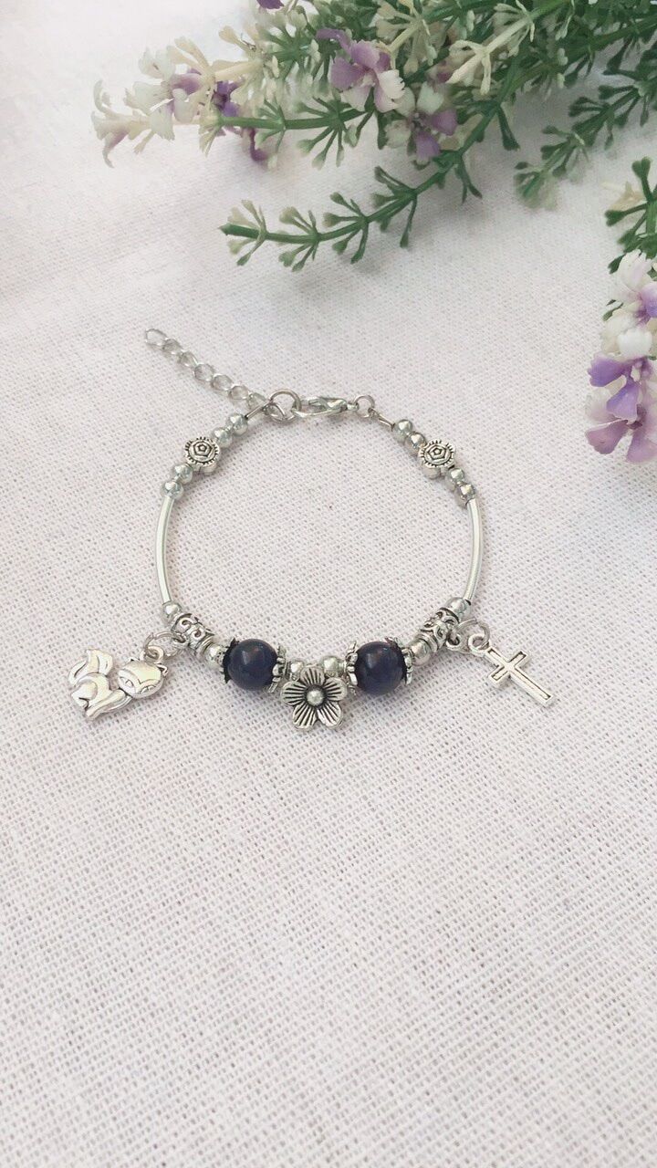 Vòng tay HandMade đá mắt mèo