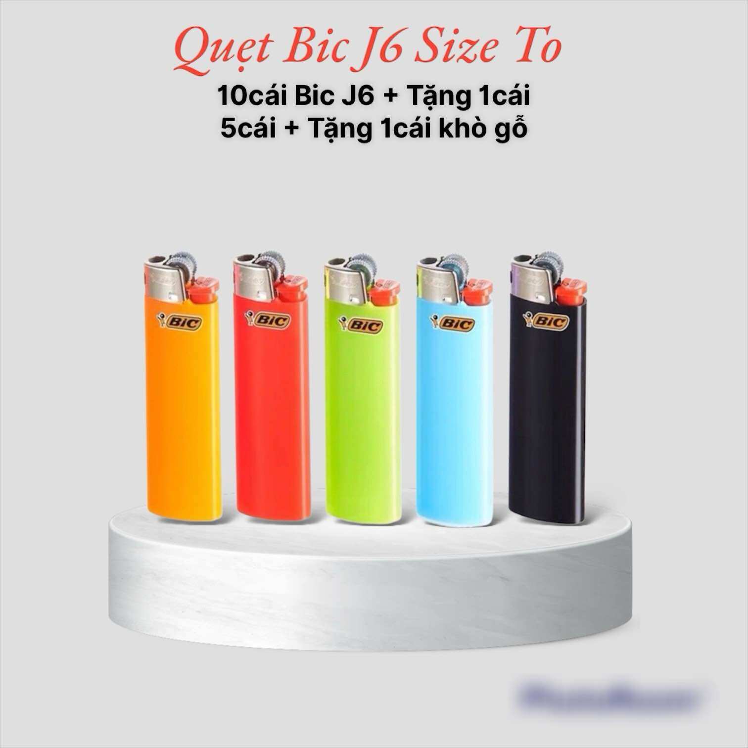 Quẹt Bic J6 quẹt maxi loại to, Chính Hãng Pháp