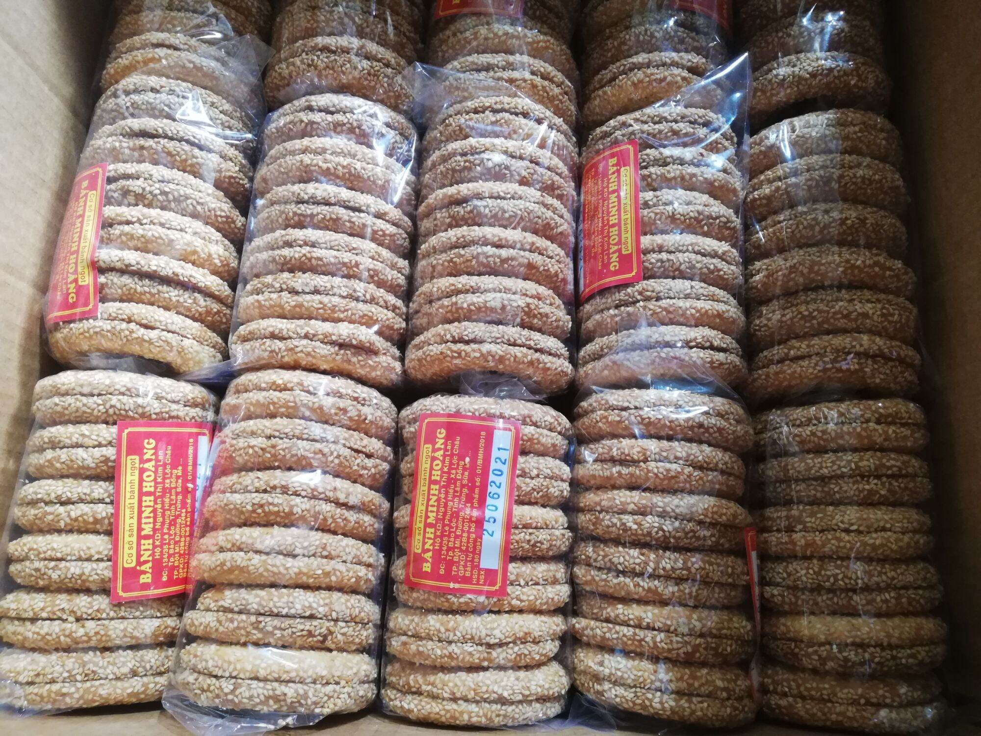 Bánh vòng mè bơ sữa combo 3 bịch ( bịch 12 cái)