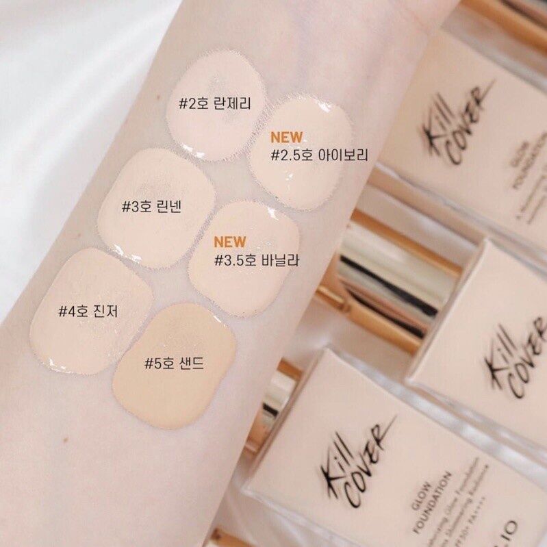 Kem nền Clio Kill Cover Founwear Foundation, Clio Kill Cover High Glow Foundation