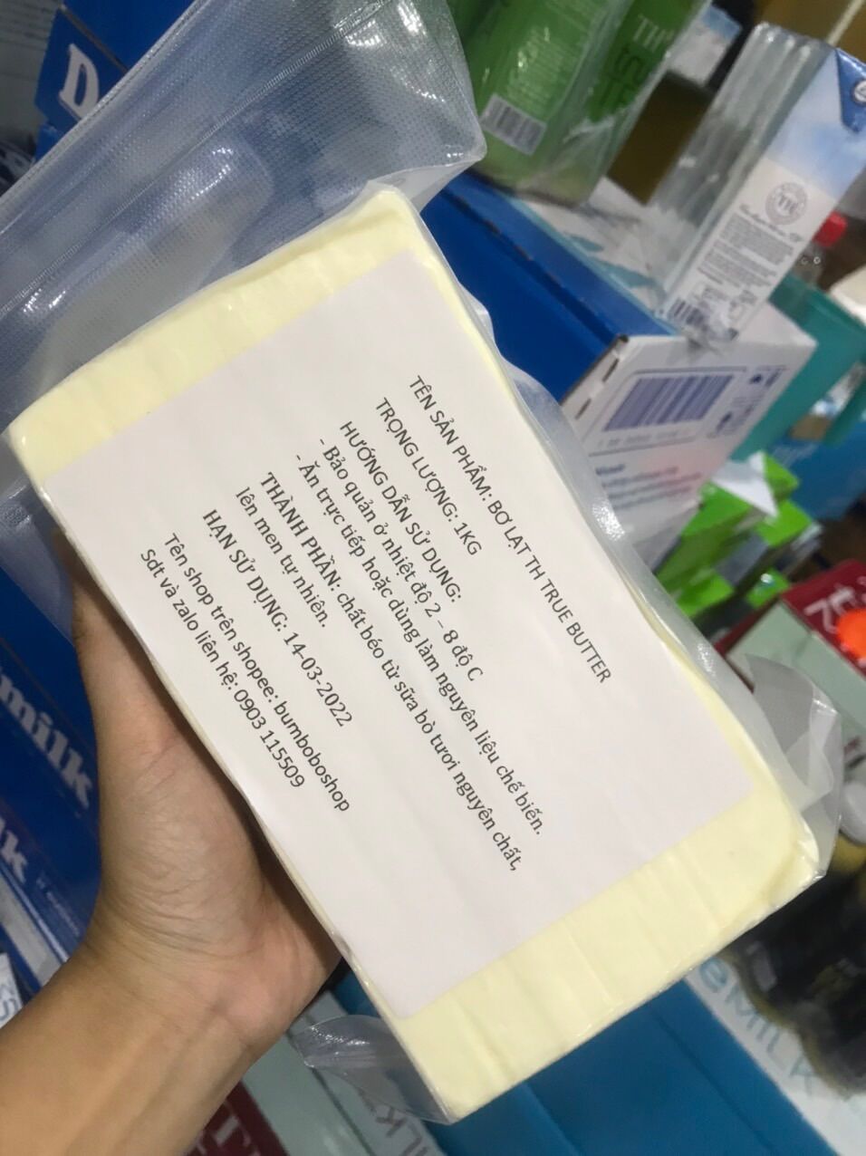 bơ lạt TH true milk 1kg