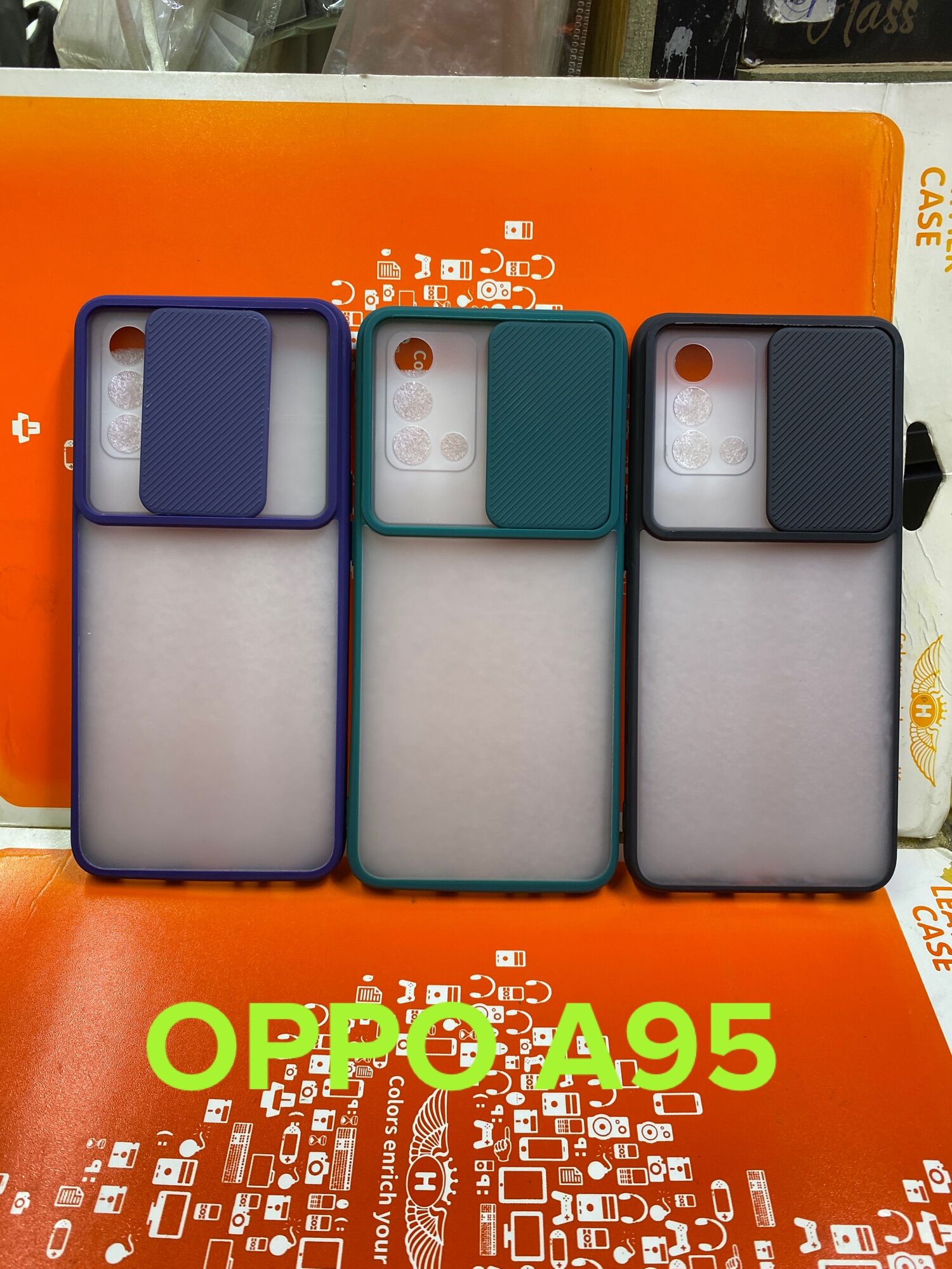 Ốp lưng Oppo A95 / A74 4G lưng nhám viền dẻo màu trượt bảo vệ Camera