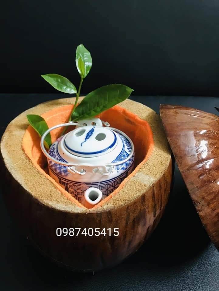 Bình ủ ấm trà trái dừa 1,2l không đế