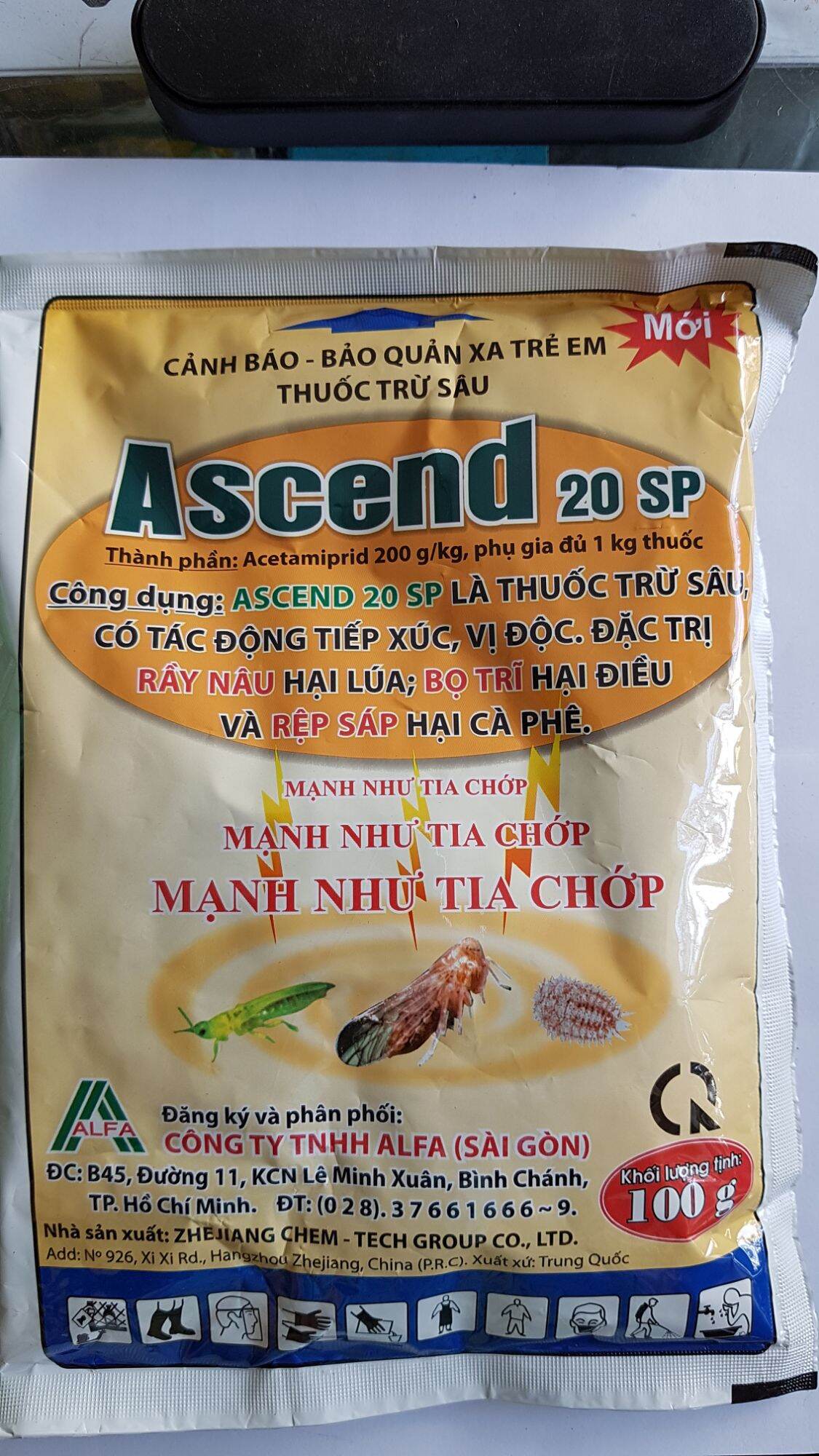 Thuốc trừ rầy, rệp, bọ trĩ ASCEND 100gr