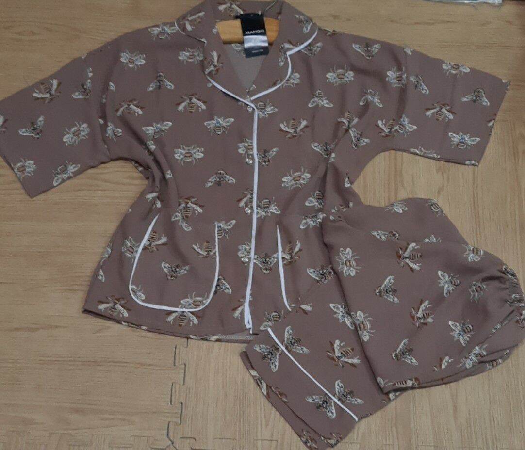 (SALE-XÃ HÀNG ) BỘ PIJAMA CÁNH DƠI VẢI LỤA MANGO- SATIN