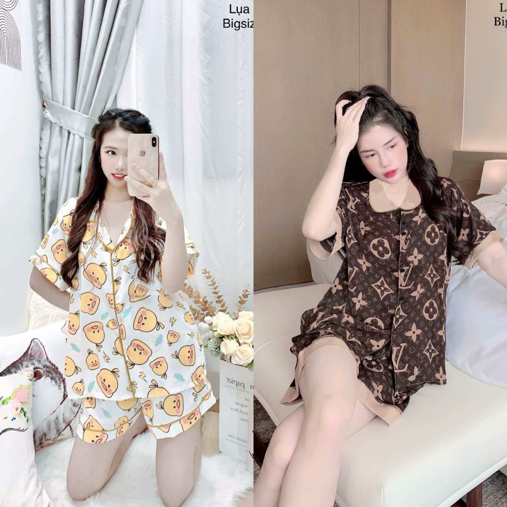 Đồ bộ mango mềm mịn 55-75kg hoạ tiết xinh r