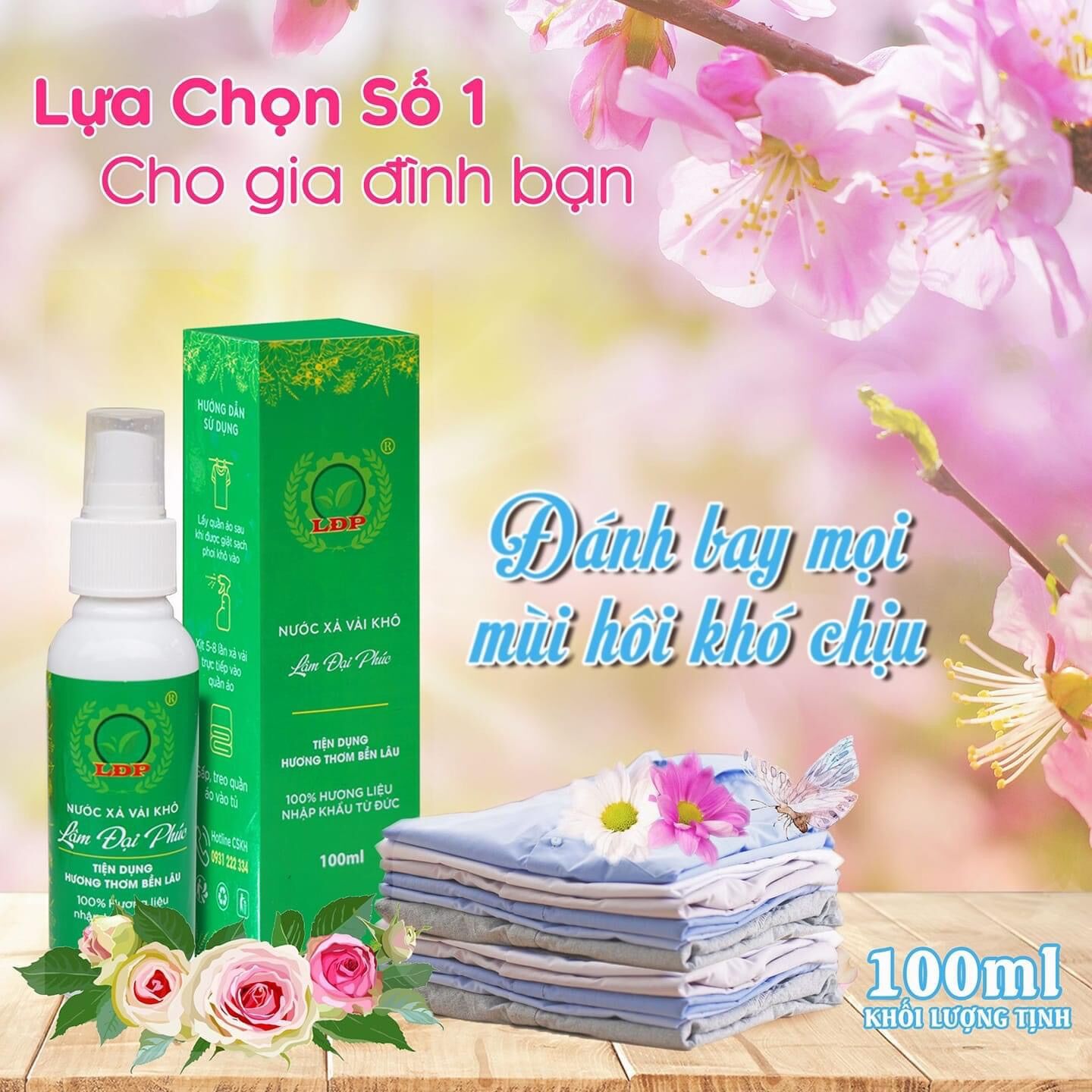 5 CHAI NƯỚC XẢ VẢI KHÔ ( màu xanh ) - Lâm Đại Phúc