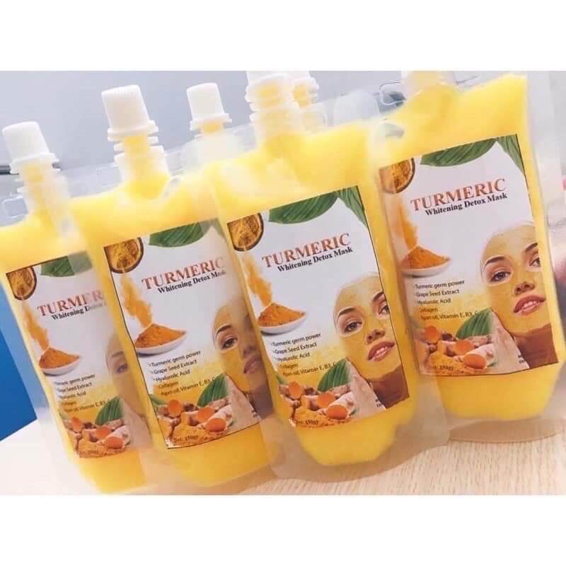 mặt nạ detox nghệ sủi bọt trắng da /thải độc cho da