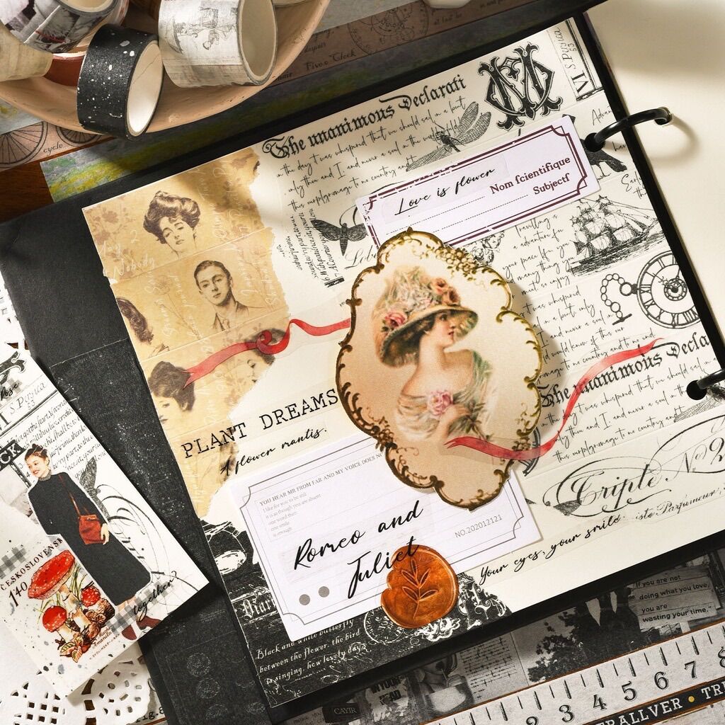 Set 20 cuộn washi tape vintage