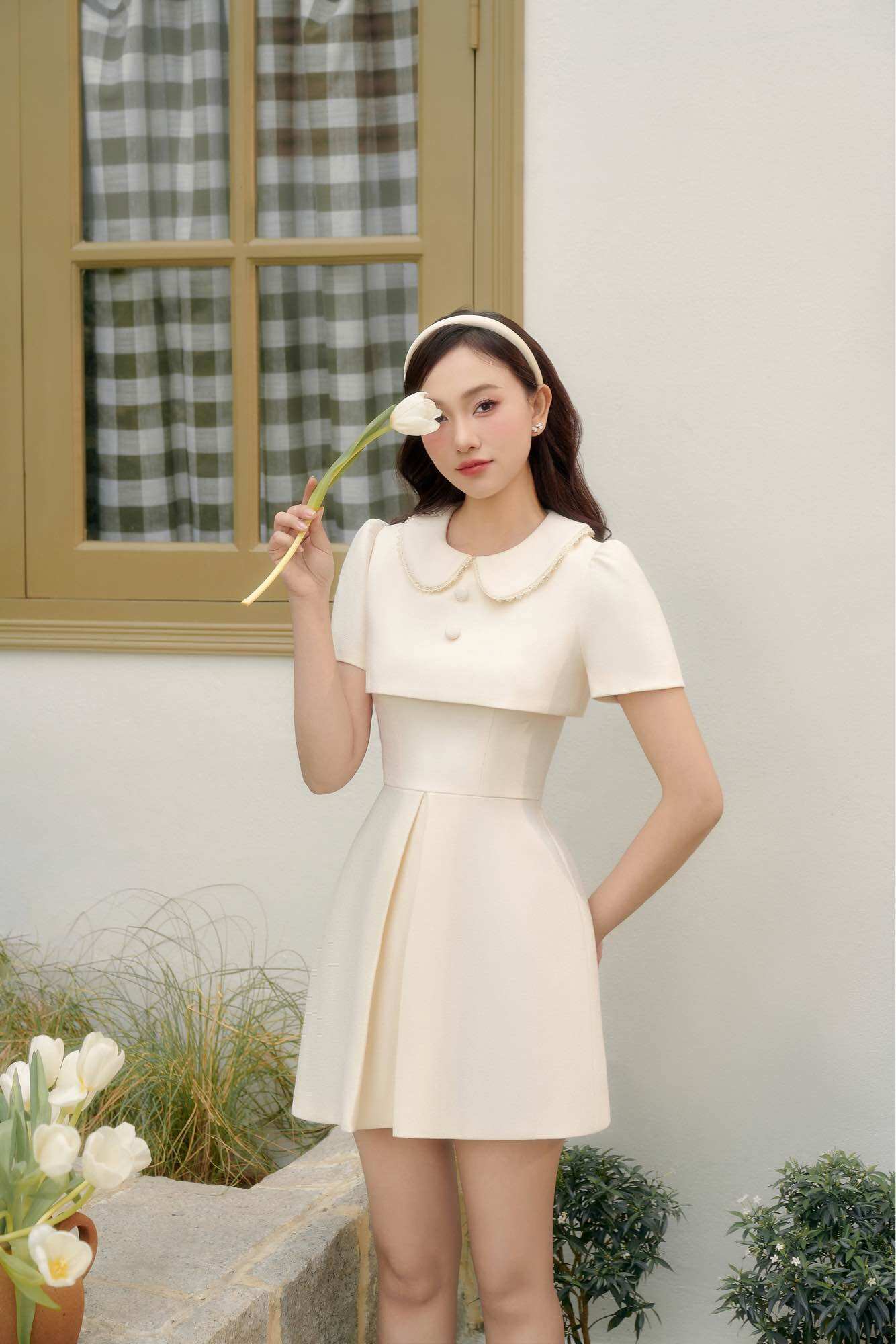 CÉLESTE - Váy Cổ Sen Camy Dress
