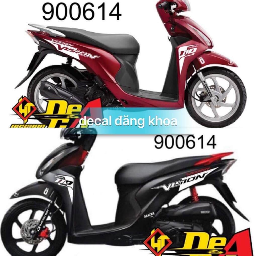Tem xe VISION mẫu mới 2021 tem chống phai màu