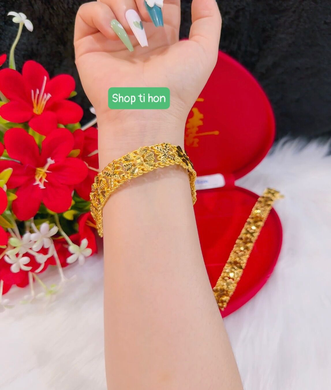 Lắc tay cưới mạ vàng 24k cao cấp mẫu mới về