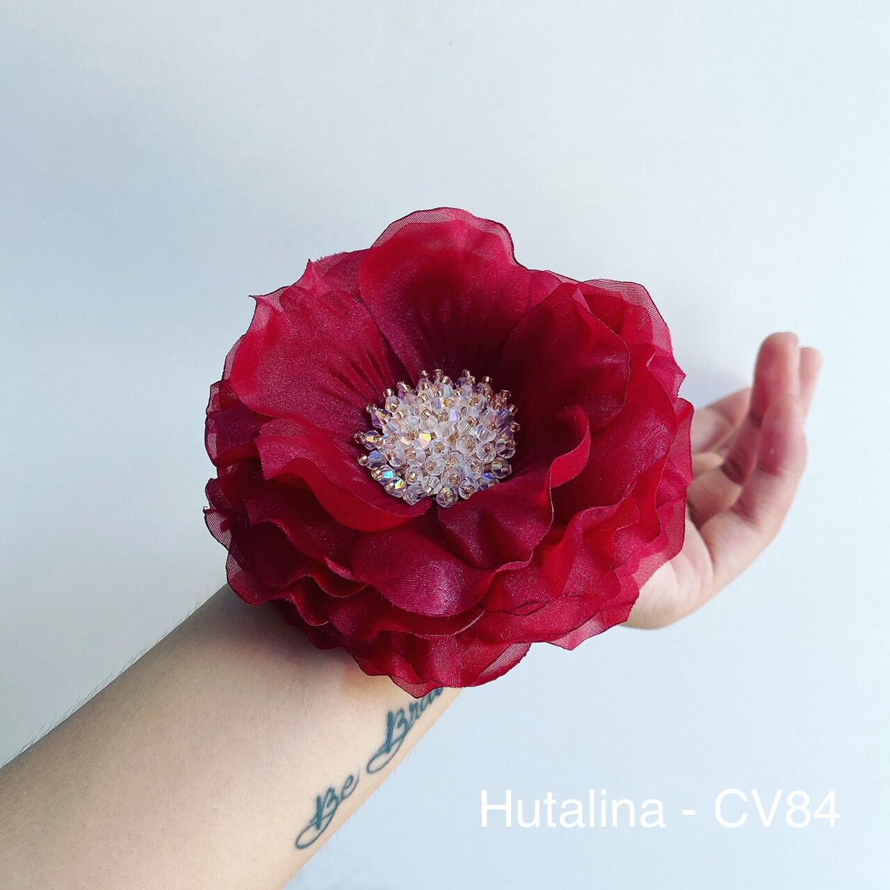 Hoa cài áo handmade vải voan cv84 - hutalina
