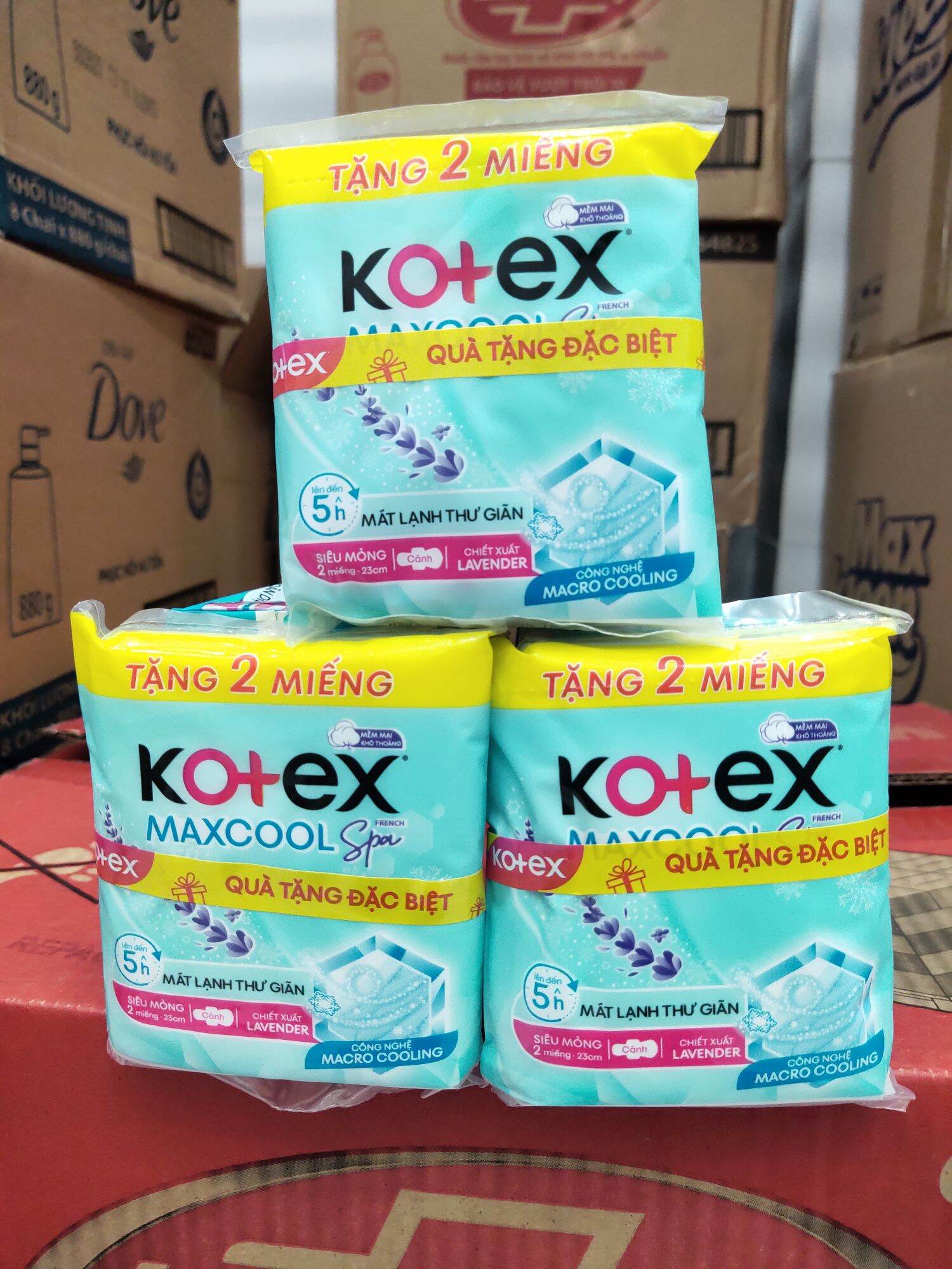 Băng vệ sinh Kotex mỏng cánh 8 miếng ( combo 3 gói)