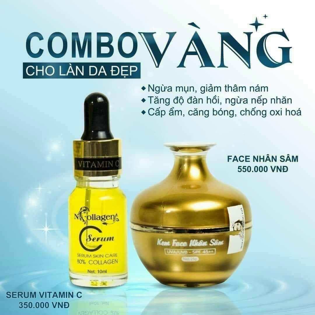 Combo kem sâm +serum ncollagen