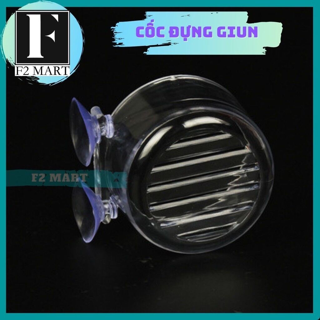 Cốc Đựng Giun Cho Cá Ăn- Cốc Đựng Giun Dán Bể Kính
