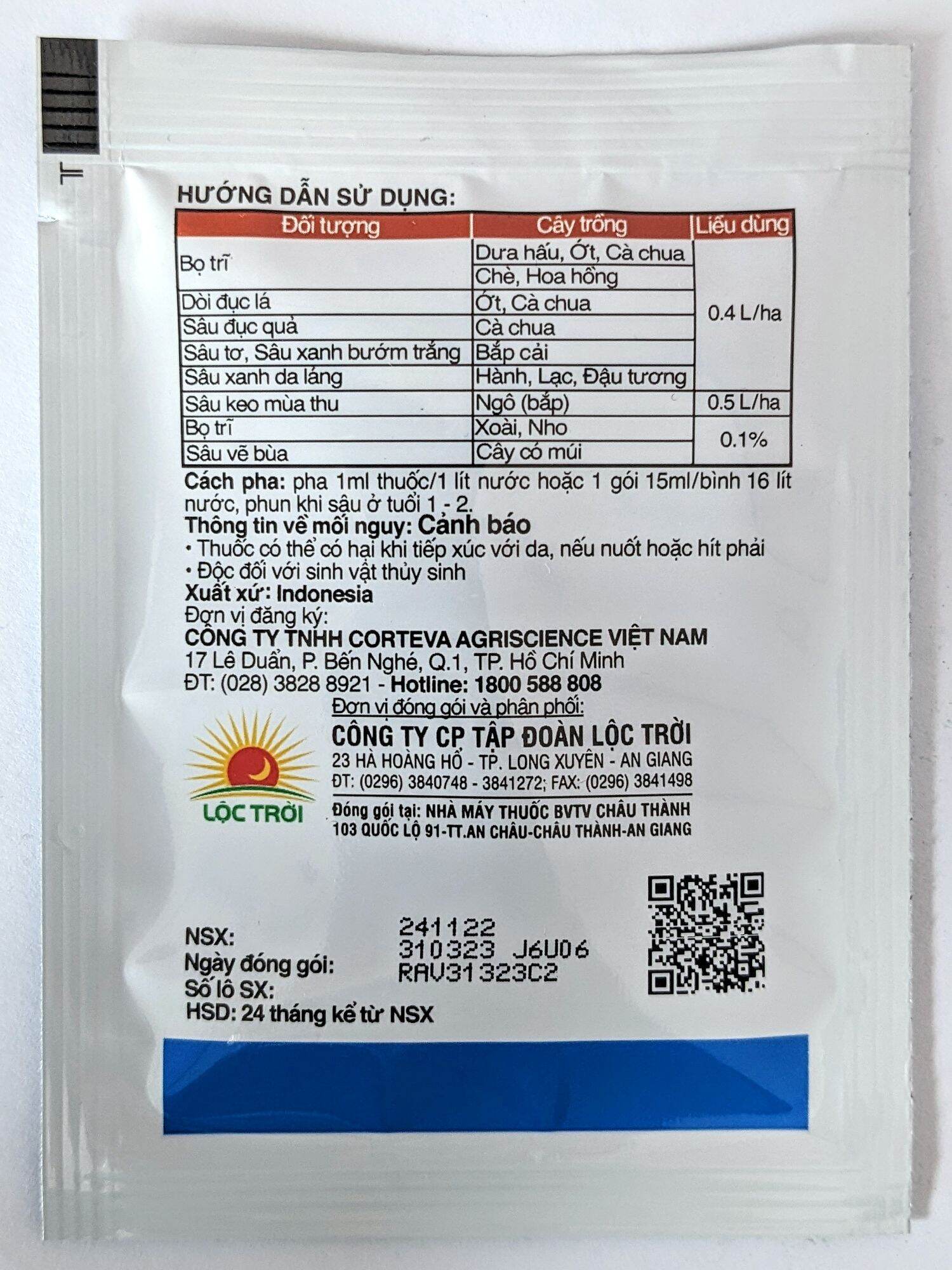Thuốc Radiant 60SC mẫu mới (gói 15ml) trị sâu và bọ trĩ