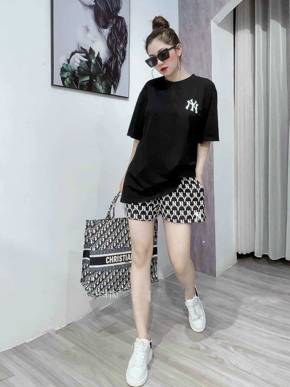 SÉT BỘ SHORT COTTON THÊU PHỐI 3D CAO CẤP