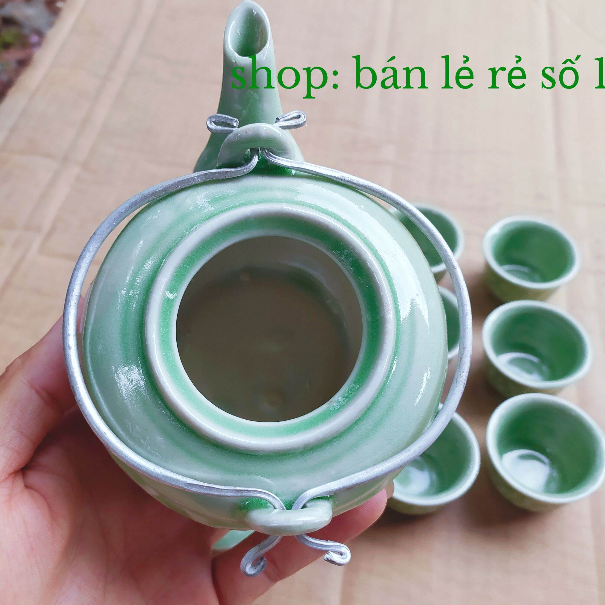 Ấm trà và chén trà gốm sứ bát tràng cao cấp Việt Nam