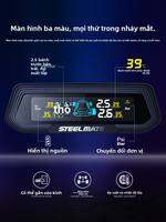 Steelmate | Máy Đo Áp Suất Lốp Không Dây TPMS Năng Lượng Mặt Trời Giám Sát Thời Gian Thực Bên Trong Bên Ngoài Xe Máy Xe Hơi Cài Đặt Universal