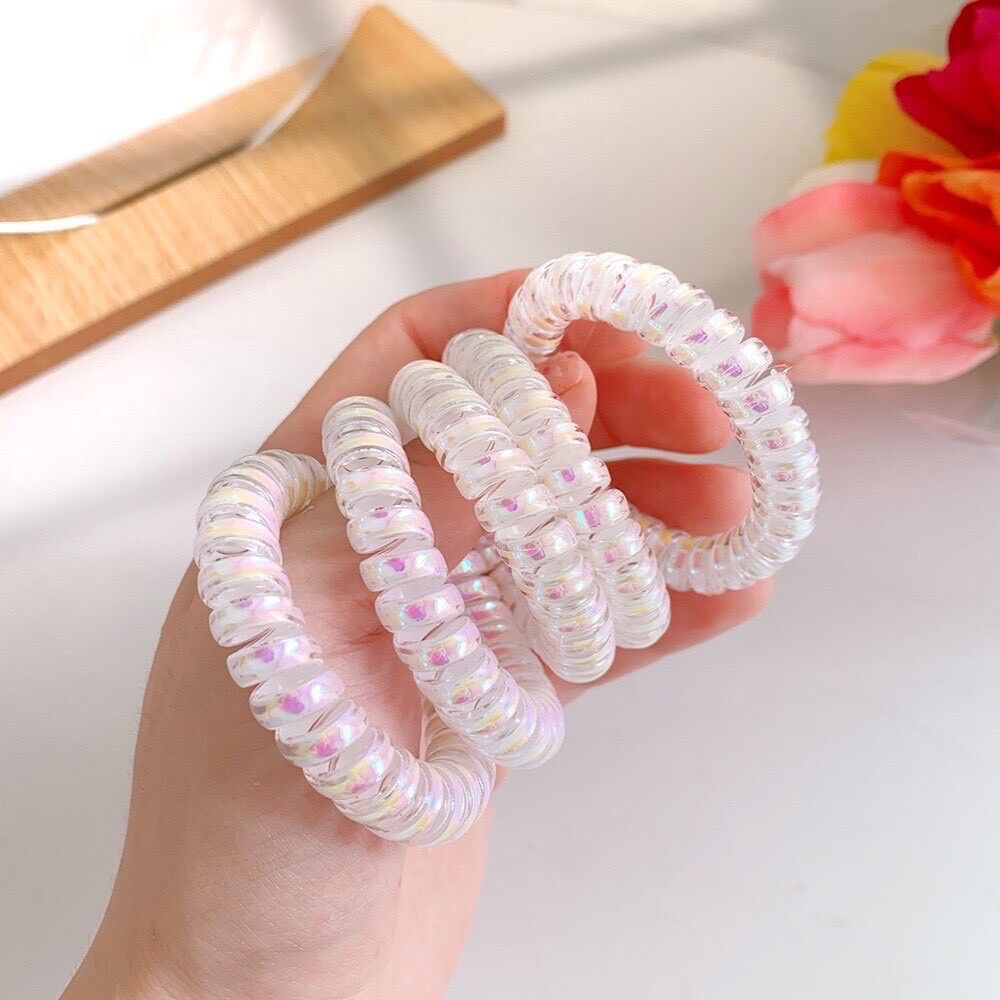 Dây cột tóc lò xo hologram Meily Store