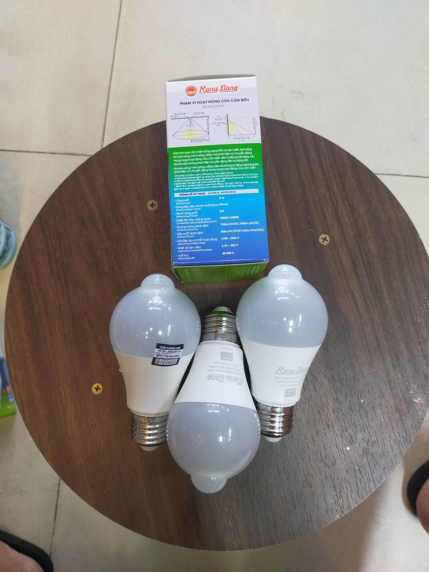 Led bulb cảm biến 9w rạng đông