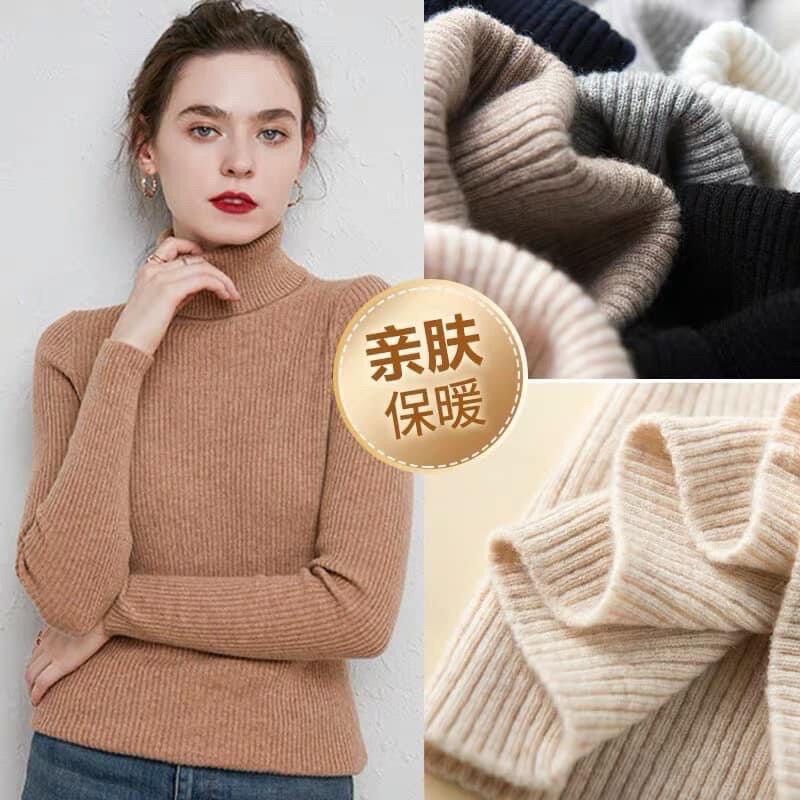 Áo len cổ lọ cho nữ