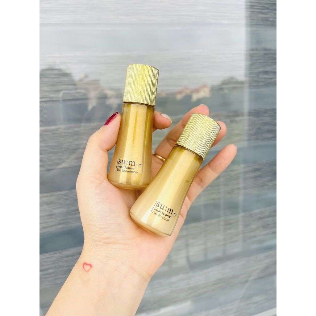 Cặp Nước hoa hồng và Sữa dưỡng Sum37 Losec Summa Elixir tái sinh da chống lão hóa 20ml