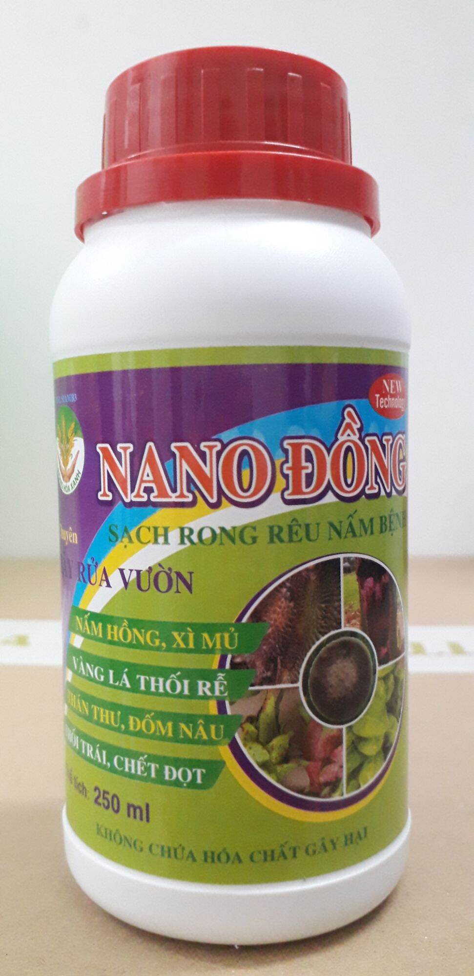 Phòng trừ nấm bệnh trên hoa lan, hoa hồng, cây cảnh, bonsai, nano đồng chai 250 ml