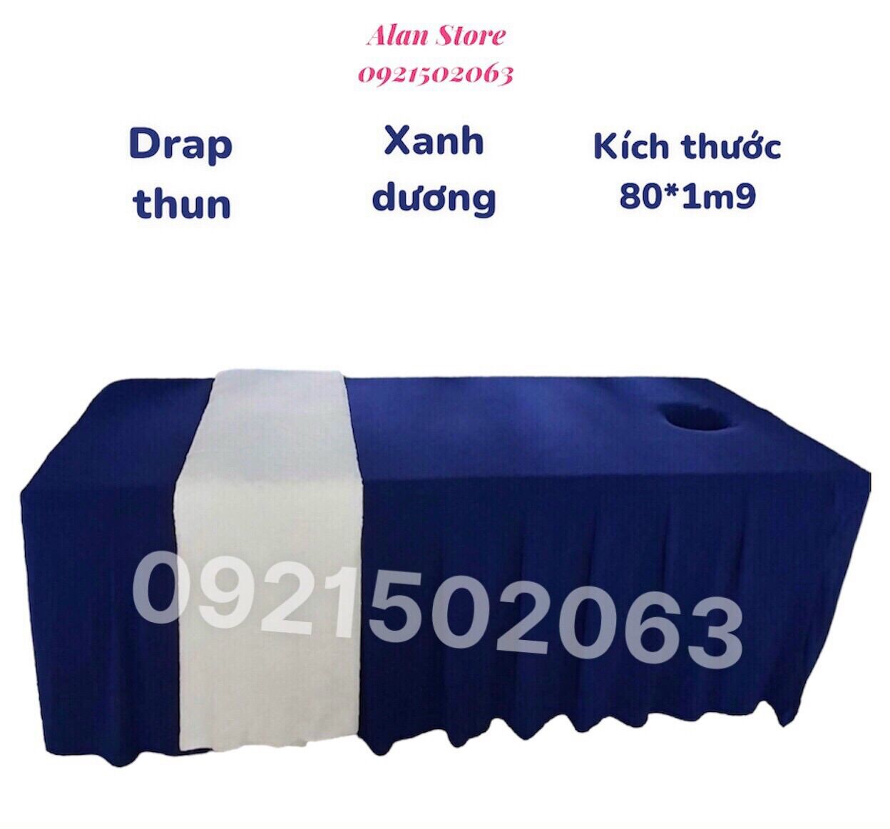 Drap giường spa/ Ga giường màu xanh dương