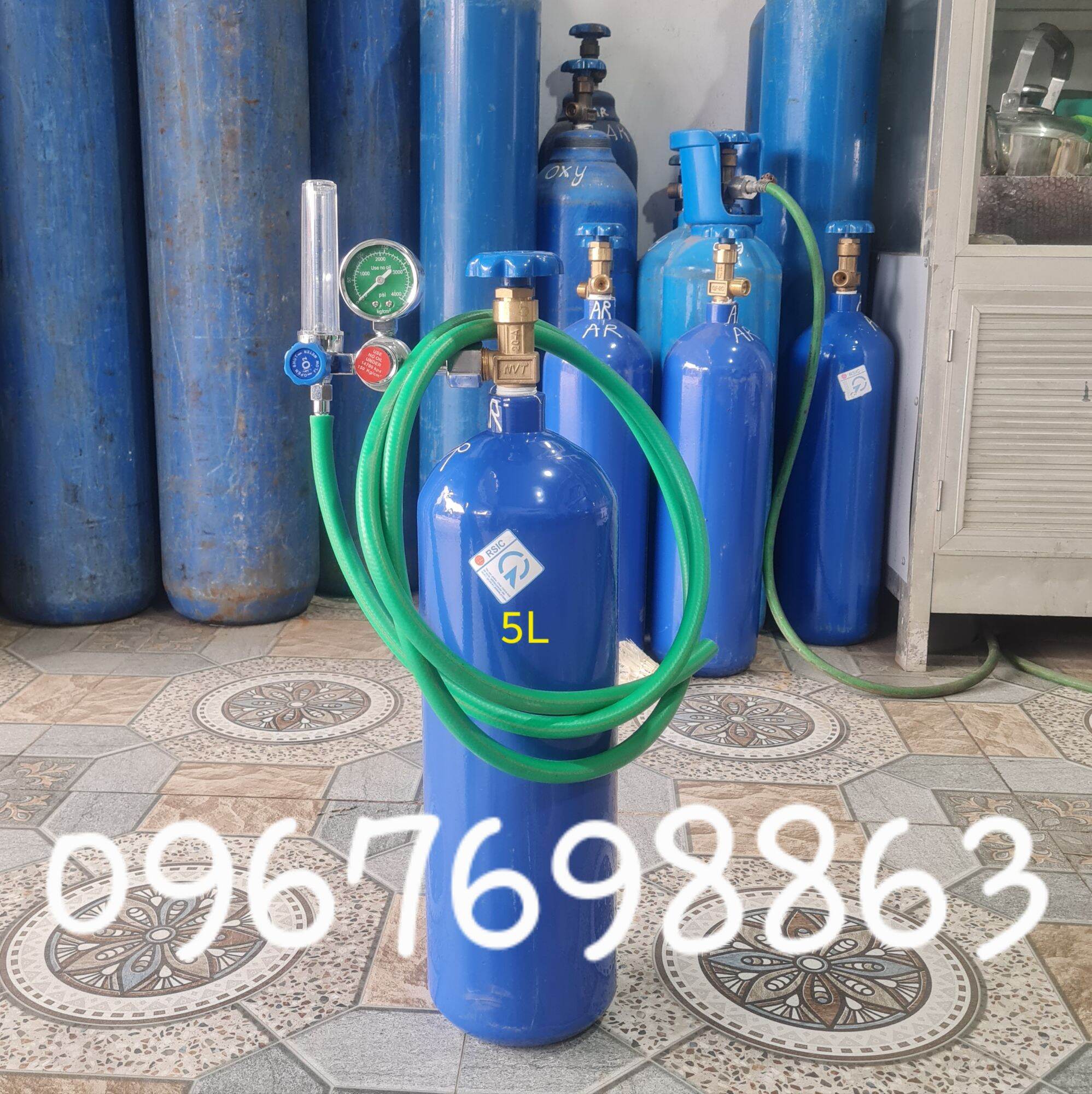 Argon Gas Tank for Tig Welding 5 Liter Complete Set