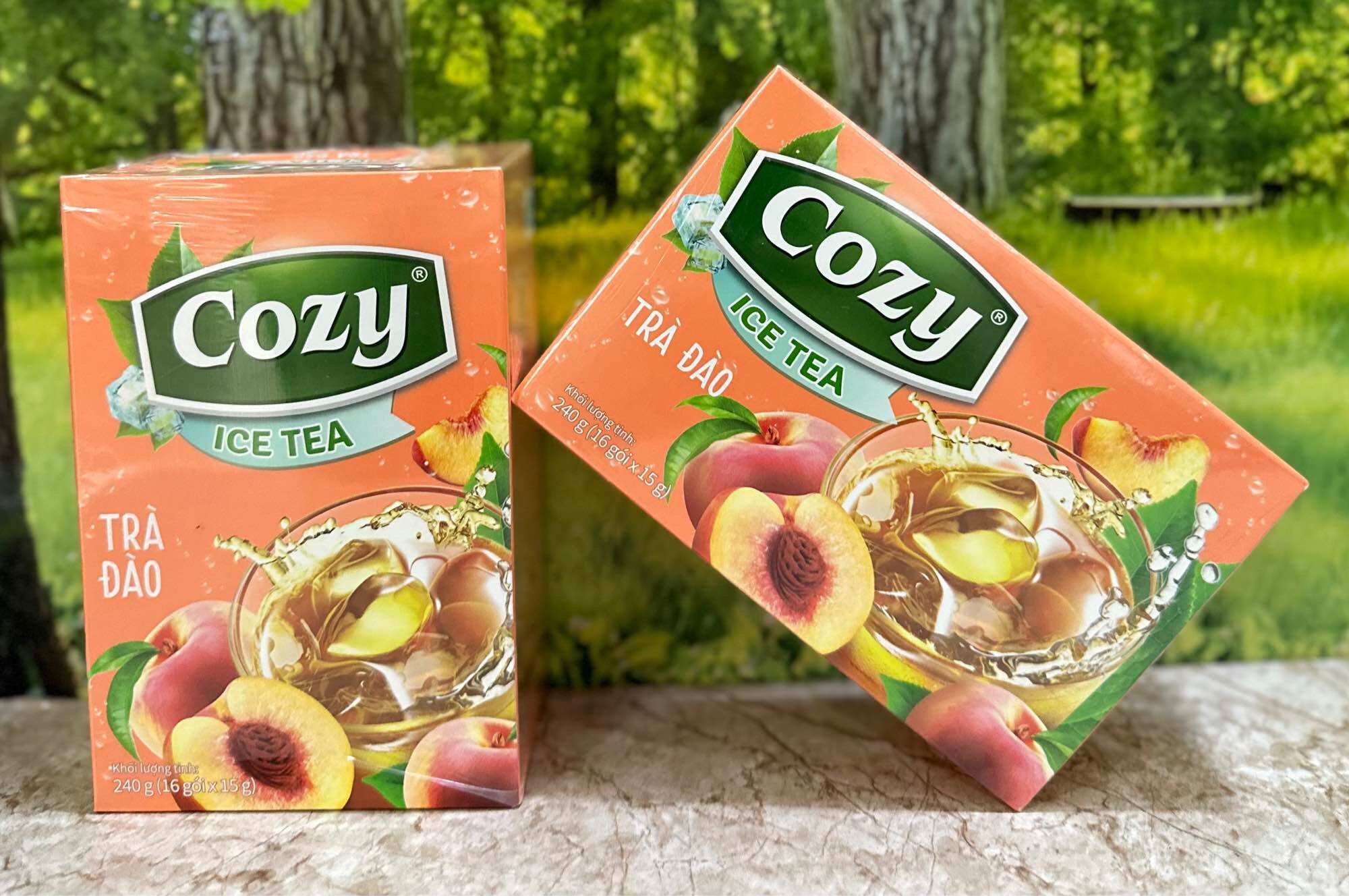 [HCM]Trà Đào Hoà Tan Cozy Hộp 270g(18 gói*15g)