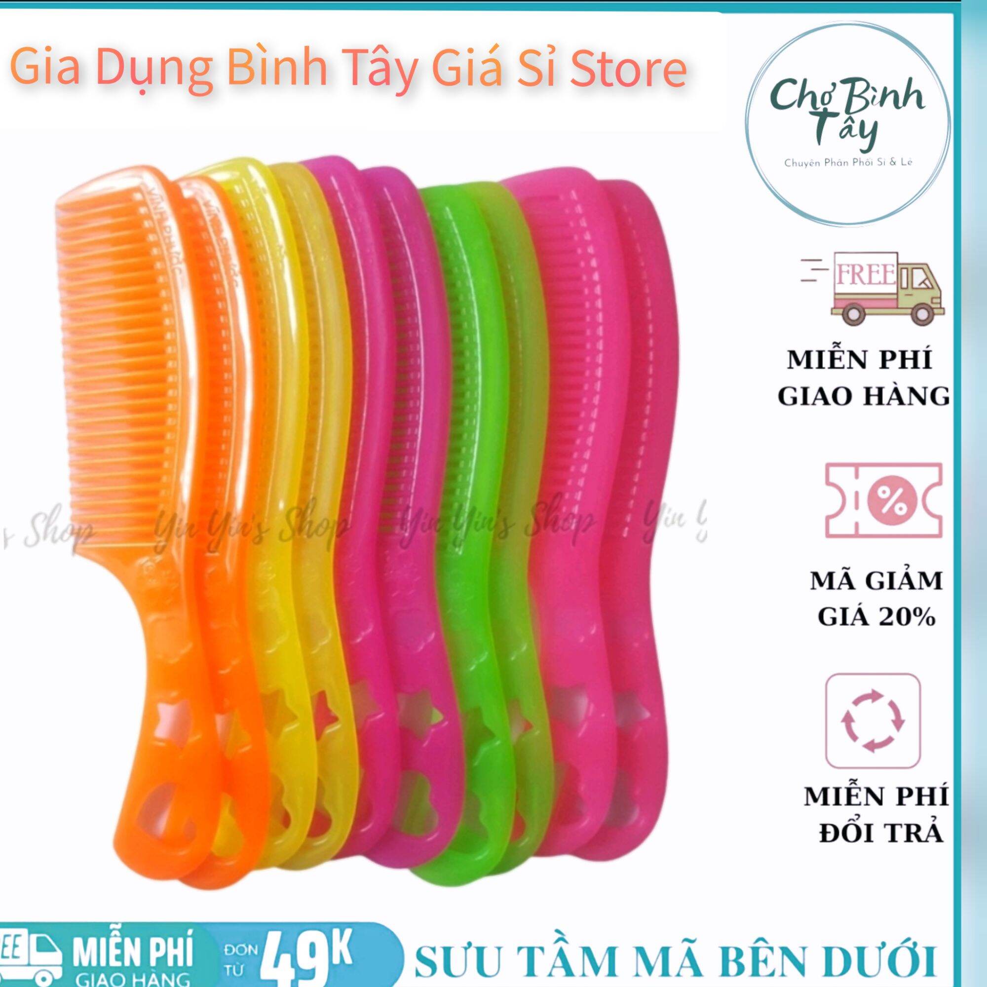 Lược chải tóc giao màu ngẫu nhiên , Lược chải đầu , bỏ sỉ lược chải tóc
