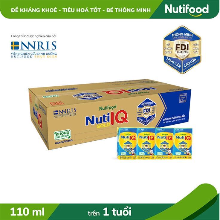 Sữa Pha Sẵn Nuti IQ Hộp 110ml ( Thùng 48 Hộp )